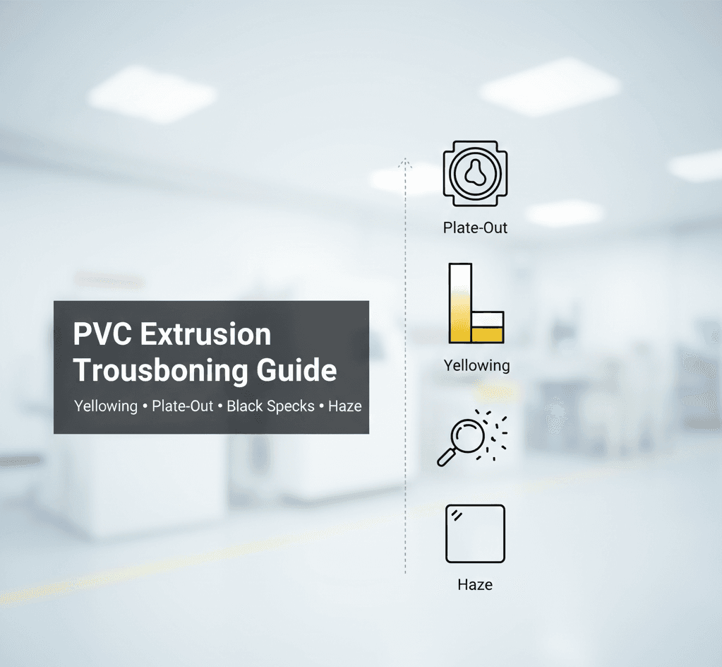 PVC Extrusion Troubleshooting: Yellowing, Plate-Out, Black Specks & Haze