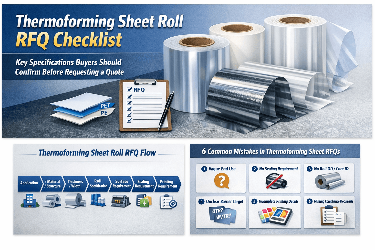 Thermoforming Sheet Roll RFQ Checklist: Key Specs to Confirm